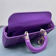 DIOR LADY| D-JOY VIOLET BAG - 22x12x6cm - 5