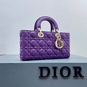 DIOR LADY| D-JOY VIOLET BAG - 22x12x6cm - 4