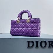 DIOR LADY| D-JOY VIOLET BAG - 22x12x6cm - 3