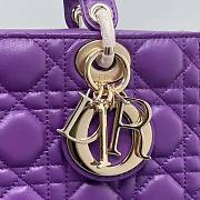 DIOR LADY| D-JOY VIOLET BAG - 22x12x6cm - 2