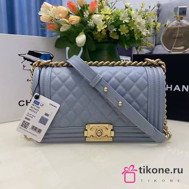 CHANEL| Leboy Blue Caviar Leather Size 25cm - 1