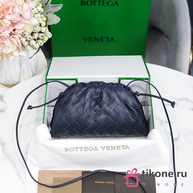 BOTTEGA VENETA| Mini Pouch In Navy Blue - 23x13x8cm - 1