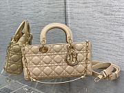 DIOR| Lady Sand-Brown Lambskin Cannage - 22.5x6x11.5cm - 1