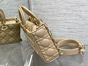 DIOR| Lady Sand-Brown Lambskin Cannage - 22.5x6x11.5cm - 5