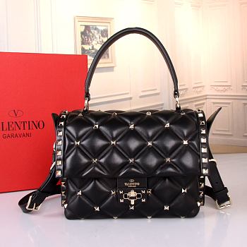 Valentino Garavani Candystud Black A355374 - 23x17.5x11cm