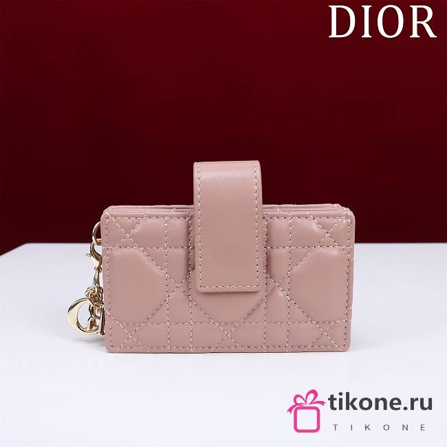 Miss Dior Cloud Pink Wallet - 10.4×7×2cm - 1