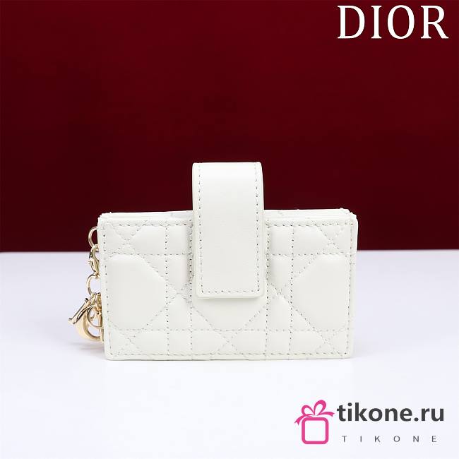 Miss Dior White Wallet - 10.4×7×2cm - 1