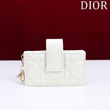 Miss Dior White Wallet - 10.4×7×2cm