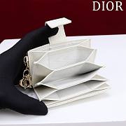 Miss Dior White Wallet - 10.4×7×2cm - 2