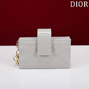 Miss Dior Grey Wallet - 10.4×7×2cm - 1