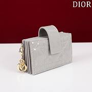 Miss Dior Grey Wallet - 10.4×7×2cm - 5