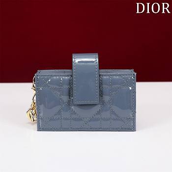 Miss Dior Navy Wallet - 10.4×7×2cm