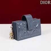 Miss Dior Navy Wallet - 10.4×7×2cm - 4