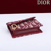 Dior Saddle Card Holder Oblique Red - 10.5x7x3cm - 5