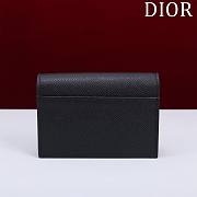 Dior Saddle Card Holder Black Leather - 10.5x7x3cm - 4