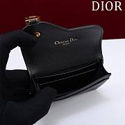 Dior Saddle Card Holder Black Leather - 10.5x7x3cm - 3