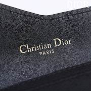 Dior Saddle Card Holder Black Leather - 10.5x7x3cm - 2