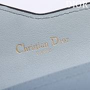 Dior Saddle Card Holder Blue Leather - 10.5x7x3cm - 2