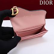 Dior Saddle Card Holder Pink Leather - 10.5x7x3cm - 4
