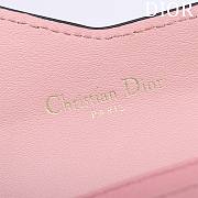Dior Saddle Card Holder Pink Leather - 10.5x7x3cm - 3