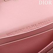 Dior Saddle Card Holder Pink Leather - 10.5x7x3cm - 2