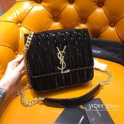 Saint Laurent Vicky Vernis Small Patent - 20.5x17x8cm - 1