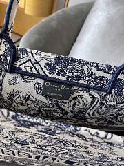 Dior Book Tote Blue Embroidery Size 41.5cm - 2