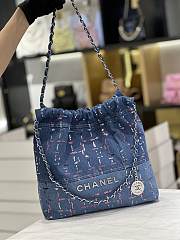 Chanel 22 Denim Blue - 35x37x7cm - 1