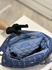 Chanel 22 Denim Blue - 35x37x7cm - 5