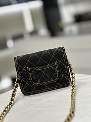 Chanel 23S Black Denim - 10x13cm - 2