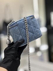 Chanel 23P Denim Long Vanity With Heart Chain - 11x8.5x7cm - 5