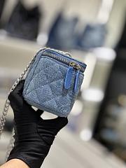 Chanel 23P Denim Long Vanity With Heart Chain - 11x8.5x7cm - 3