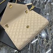 YSL Envelope Beige Caviar Leather With Gold Hardware - 24x17.5x6cm - 3