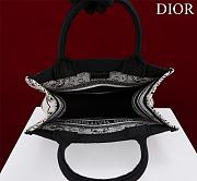 DIOR| Small Book Tote White And Black Bandama Embroidery - 26.5x21x14cm - 2