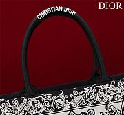 DIOR| Larger Book Tote White And Black Bandama Embroidery - 41x35x18cm - 5