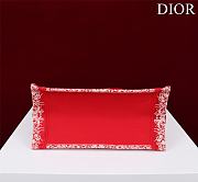 DIOR| Small Book Tote White And Red Bandama Embroidery - 26.5x21x14cm - 4