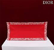 DIOR| Medium Book Tote White And Red Bandama Embroidery - 36x28x18cm - 5