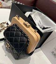 Chanel 23 Small CLutch Black Lamskin Bag - 12x12x7cm - 5