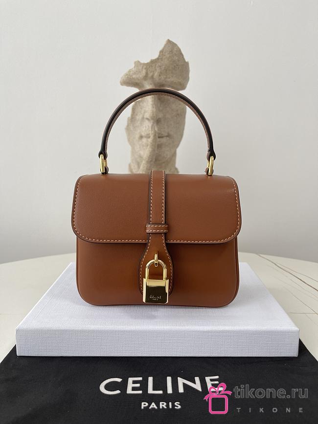 CELINE| Tabou Mini Bag In Tan Leather - 12×16×5cm - 1