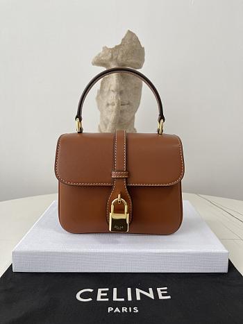 CELINE| Tabou Mini Bag In Tan Leather - 12×16×5cm