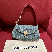 LOUIS VUITTON| Denim Pleaty Mini Handbag - 26x7x17cm - 1