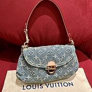 LOUIS VUITTON| Denim Pleaty Mini Handbag - 26x7x17cm - 2