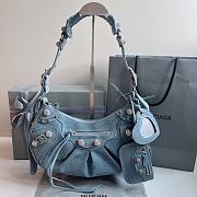 Balenciaga Larger Le Cagole Blue Denim - 33x16x8cm - 1