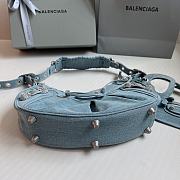 Balenciaga Larger Le Cagole Blue Denim - 33x16x8cm - 4