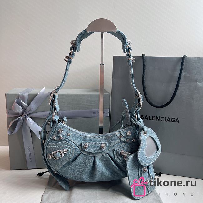 Balenciaga Le Cagole Blue Denim - 26x16x6cm - 1