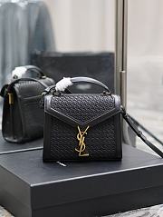 Saint Laurent| Mini Cassandra Canvas Black Bag - 20×16x7.5cm - 1