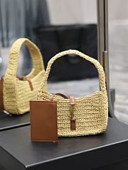 YSL Le 5 à 7 Mini Hobo Raffia Bag - 19×11.5×4.5cm - 1