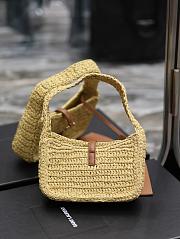 YSL Le 5 à 7 Mini Hobo Raffia Bag - 19×11.5×4.5cm - 2