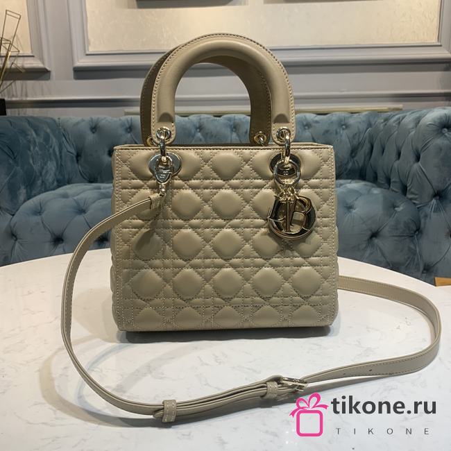 Dior Lady Mode Beige Bag - 24x12x20cm - 1