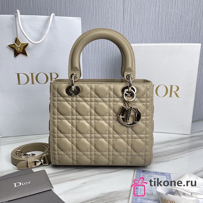 Dior Lady Medium Beige Bag - 24x12x20cm - 1